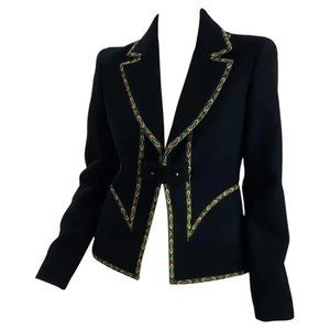 F/W 2002 Vintage Gianni Versace Couture Black Blazer 42 - 6 *New with tags*
